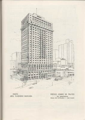 Projeto do Edifcio Conde Prates  Elisirio Bahiana  fonte: Revista de Engenharia Mackenzie